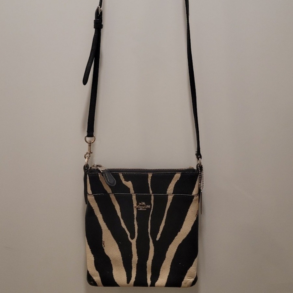 Coach Crossbody Purse Zebra Print